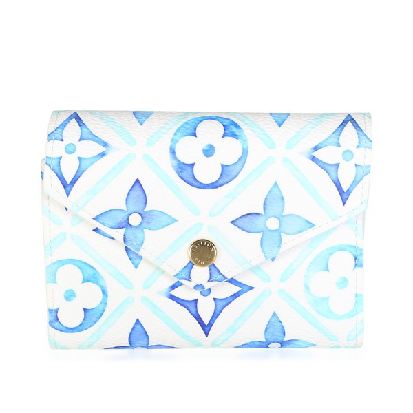 Louis Vuitton Blue Monogram Tiles By The Pool Canvas Victorine Wallet