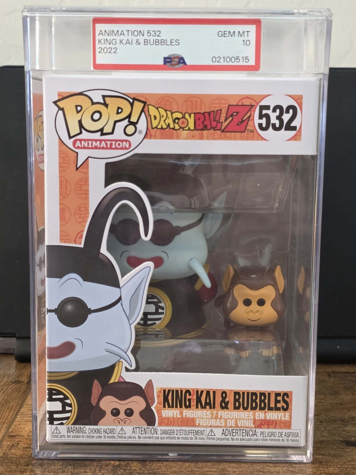Graded PSA 10!! Funko Pop Dragonball Z 532.  KING KAI & BUBBLES