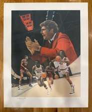 1981 NCAA Champs Indiana University Hoosiers Basketball Poster Signed Bob Knight
