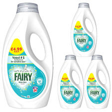 Fairy Non Bio Cleaning Washing Liquid Laundry Detergent 24W 840ml Family Pack X4 8.99 per litre