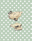 Endearing Mother Duck & Duckling Pair 1920s Britains Hand-Painted Lead Farm Toys
