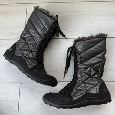 Columbia Shoe Omni-Grip 200 Grams Women 8 Snow Boots Waterproof Black Faux Fur
