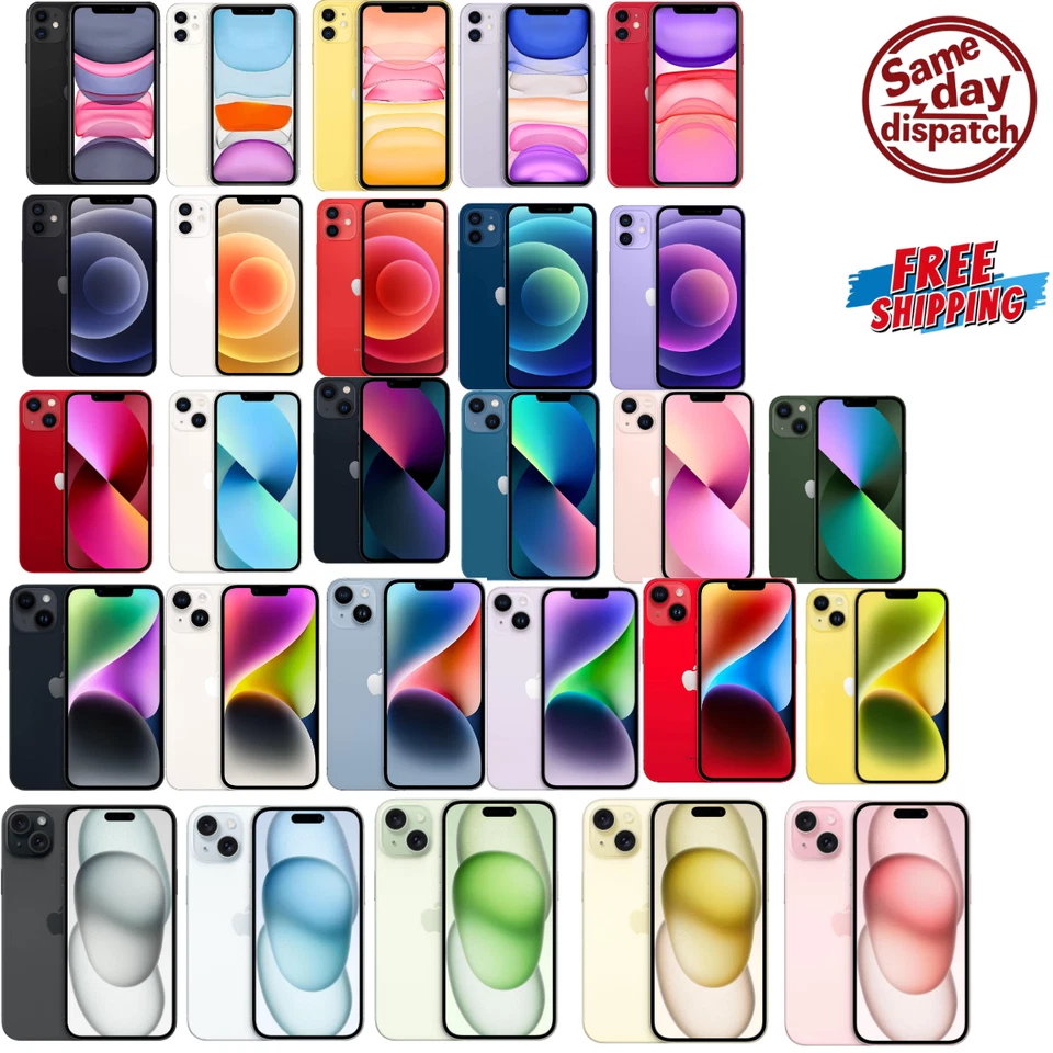 Apple iPhone 11, 12, 13, 14, 15 All Colours 64GB/128GB/256GB/512GB Unlocked - Image 2 of 4