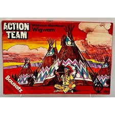 Vintage 1970 Hasbro Action Team Wildwest-Abenteuer Wigwam 664153 NIB