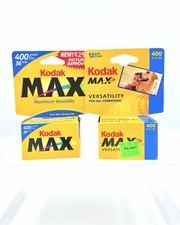  NEW 2 Kodak Max 400 Speed Film Rolls Sealed 36 Exp  12 Exp