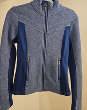 SPYDER Women' s Blue Encore Full Zip Fleece Jacket Mid Layer Size Small