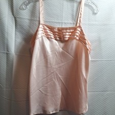 Vtg INDULGENCE Y2K Satin Cami Tank Top Sz 36 Pink Fairy Grunge Whimsigoth 90s