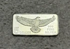 5 gram .999 Silver Bullion Eagle Bar - Monarch Precious Metals