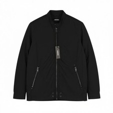 Diesel J-Rum Men's Jacket M Black Light Band Neck Zipper With Pockets