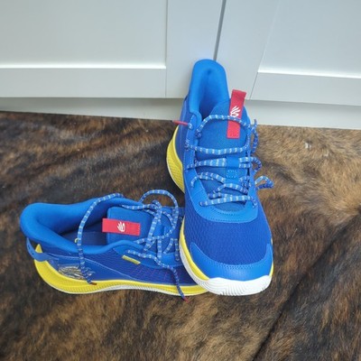 Under Armour Curry 3Z7 Basketball Shoes Mens 12.5 Blue Yellow Micro 3026622-400