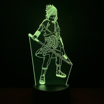 3D Lampe Naruto Uzumaki Nachtlicht Team LED Sasuke Kakashi Hatake Geschenk Gifts