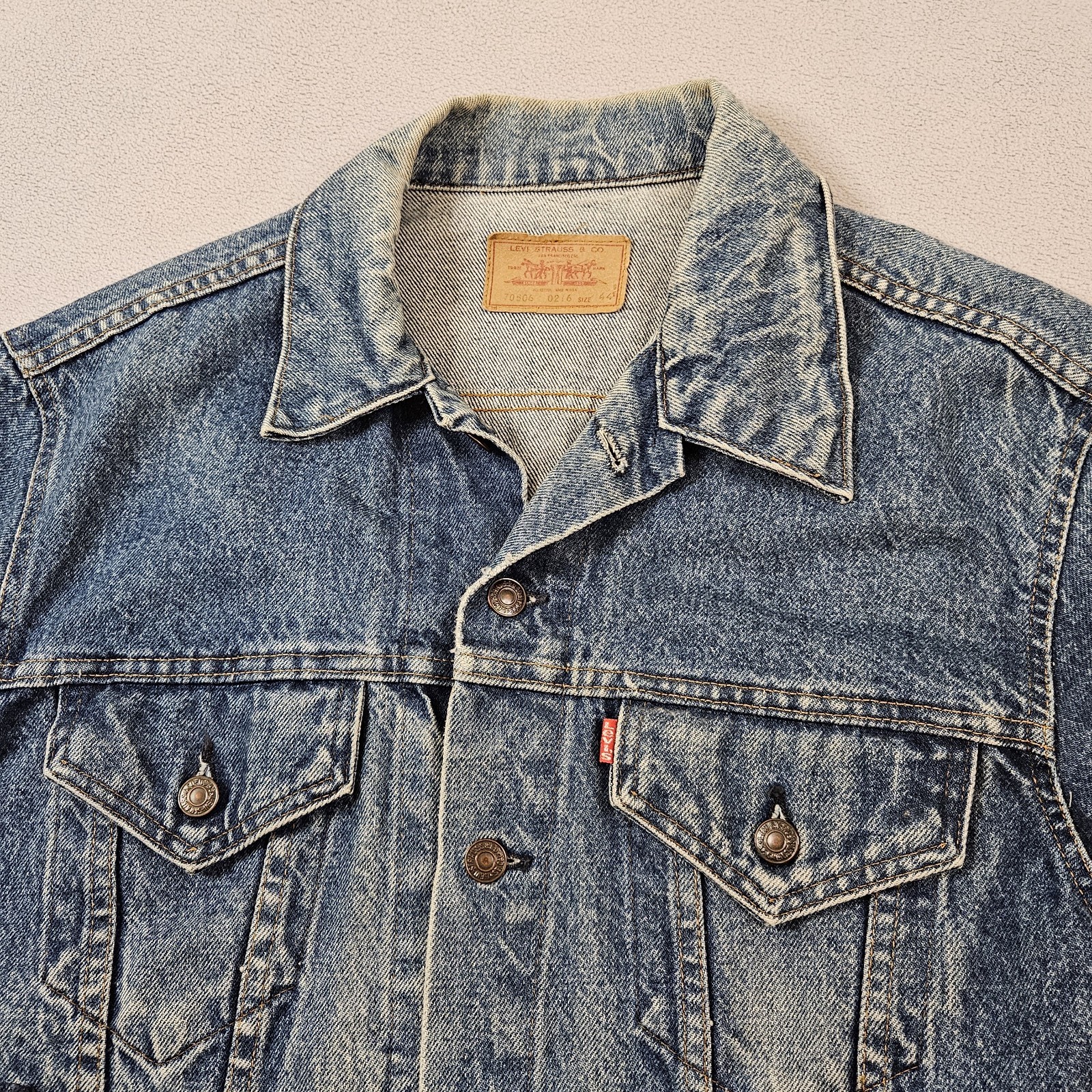 Levi's 70506-0216 Type III Denim Trucker Jacket Made in USA Vintage Early '80's thumbnail 2