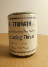 New England Hi Strength Rug Lacing Thread 8 Ounces Black 330 Yards New