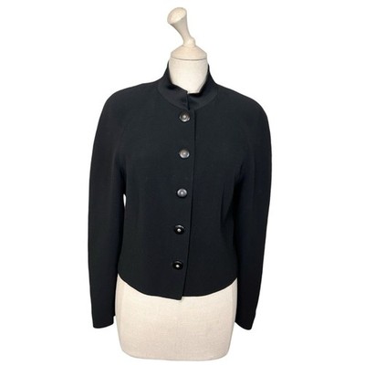 RODIER Vintage Classic Minimal Black Women's Blazer FR 42 US 10