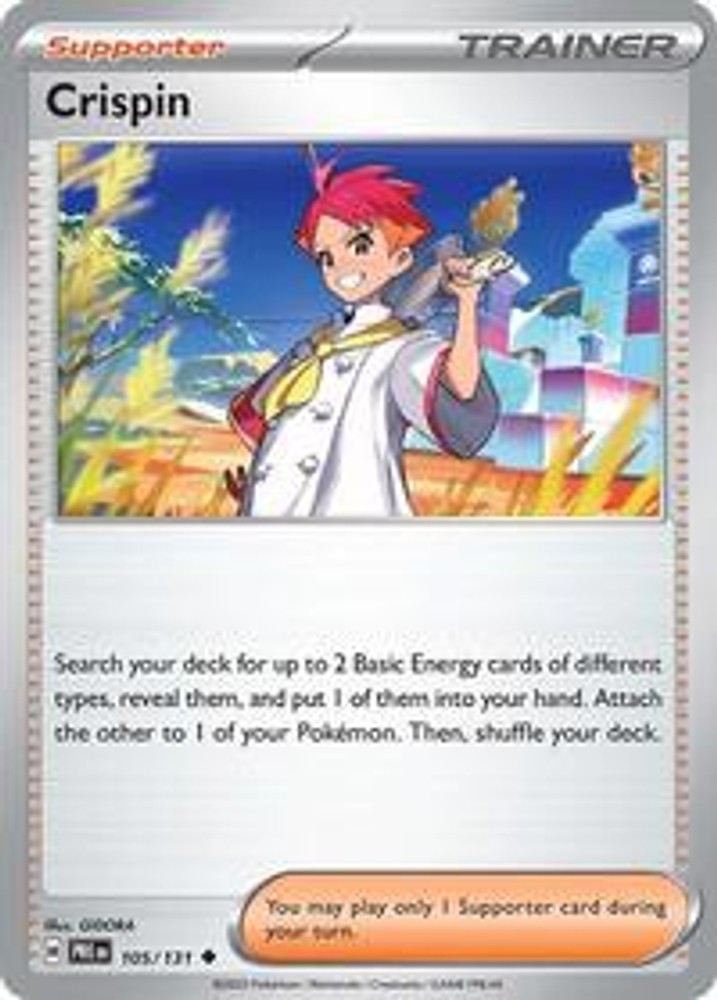 Crispin - 105/131 PRE 105/131 Pokémon SV: Prismatic Evolutions Uncommon Rever...