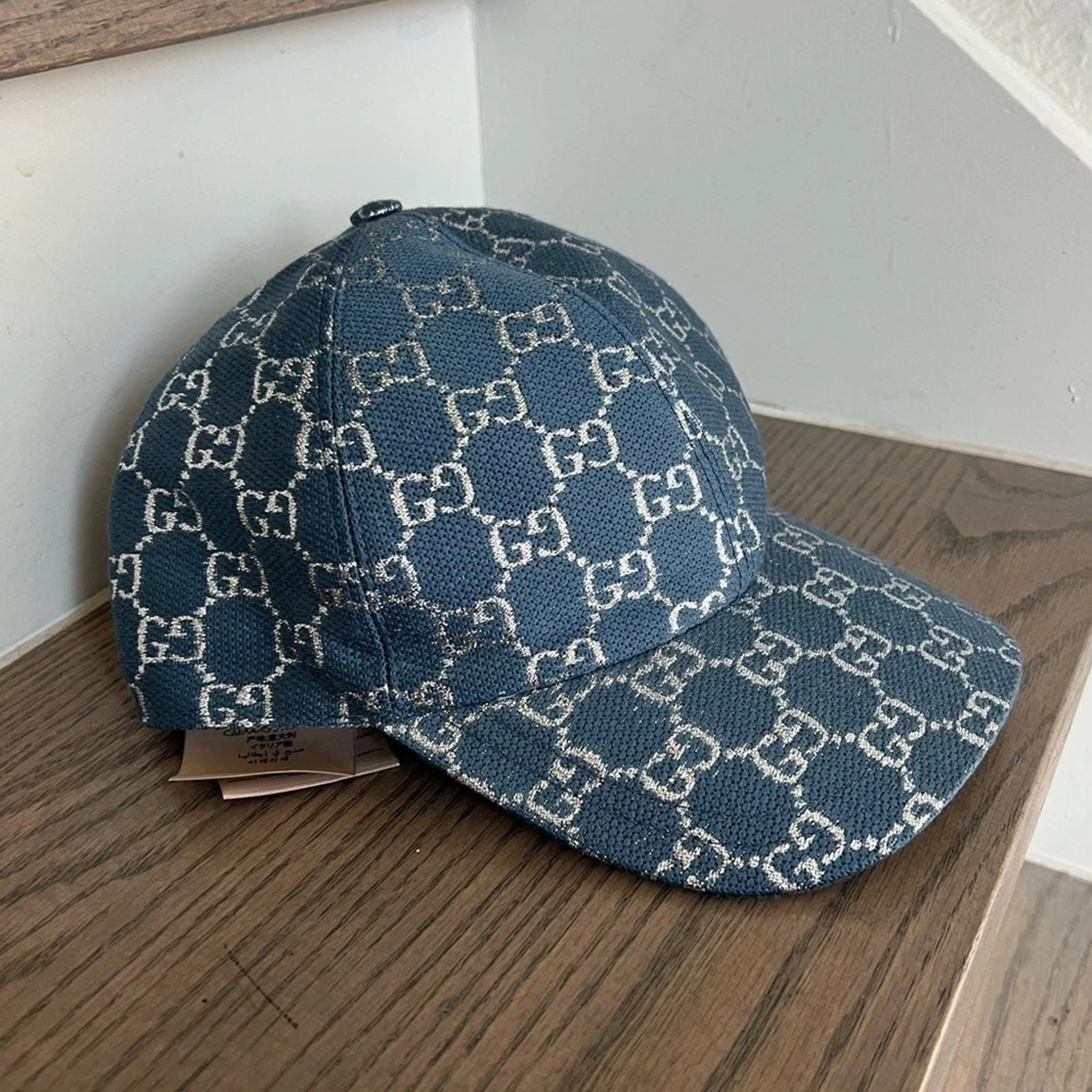 Gucci Canvas Lame GG Monogram Rush Baseball Hat in Blue and  display picture 2