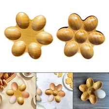 Wooden Egg Holder Fresh Egg Rack for Countertop Household Display or Storage