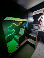 Gaming Children’s Loft Bed Black/Red with Desk