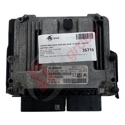 CITROEN BERLINGO MK3 (K9) 18-23 1.5 DIESEL ENGINE CONTROL UNIT  9832694380