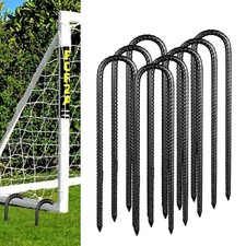8Pcs 12in Trampoline Stakes Heavy Duty Ground Tent Pegs Camping Awning U-Shaped