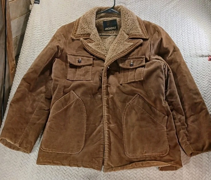 Vintage 1970s Archdale Sherpa-Lined Brown Corduroy Jacket  XL See Measurements