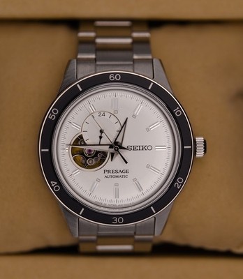 Seiko Presage Style 60's Automatic Men's White Watch  - SSA423J1 | Like New