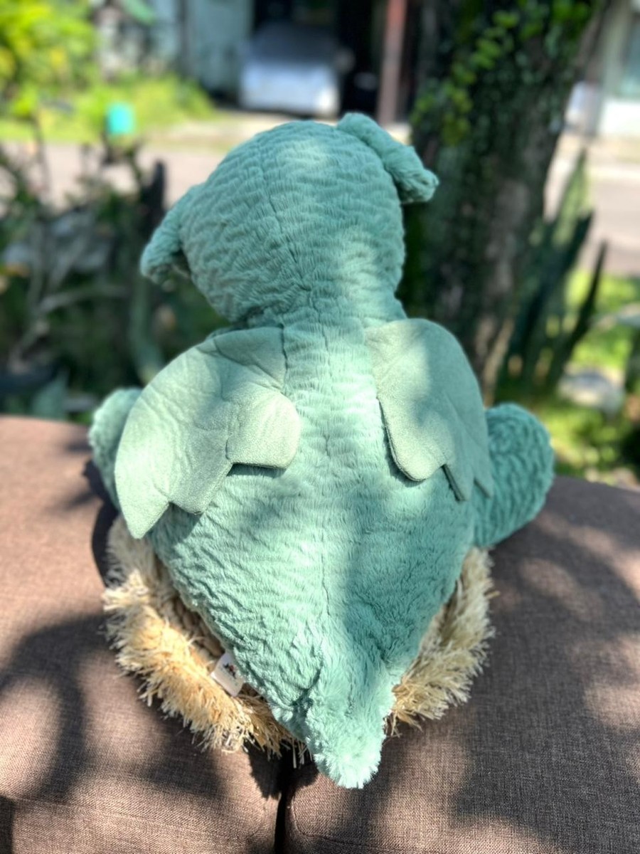 Jellycat Fuddlewuddle Dragon Huge Plush NWOT Soft Green Stuffed