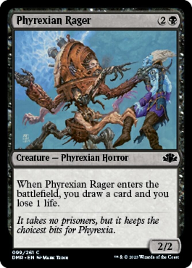 Phyrexian Rager Dominaria Remastered Near Mint, English