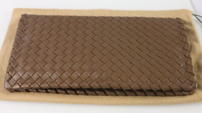 【banchoukanchigai 】BOTTEGA VENETA Bottega Veneta - Gray Intrecciato Karung Snakeskin Knot Clutch