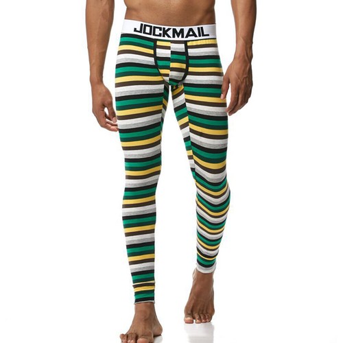 Pantalone uomo a compressione a righe termico fondo a strati collant morbido ☋ - Foto 28 di 30