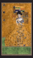 23.5" X 44" Panel Gustav Klimt Symbolist Painting Gold Fabric Panel D683.86 