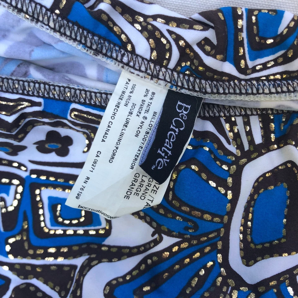 Biquíni feminino Becreativeswim NOVO parte inferior elástica tamanho grande azul - Imagem 3 de 4