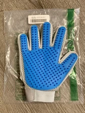 Pet Hairbrush Dog Comb Glove Grooming Remover Mitt Fur Massage Blue