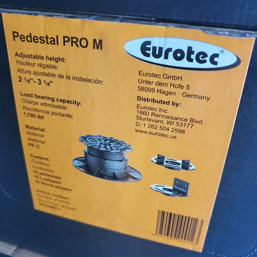 Eurotec Pedestal PRO M Deck Support Plastic Adjustable 10Pcs/Box