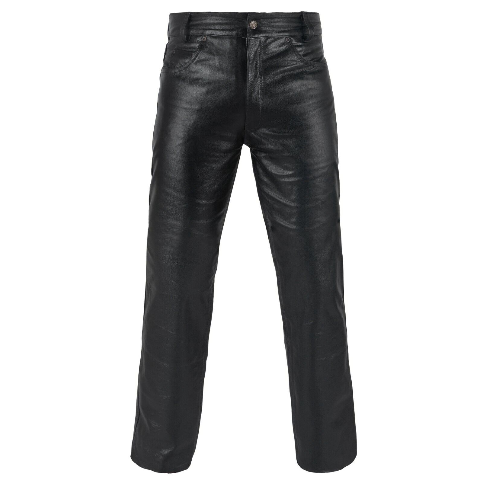 DEFY Men's 100% Genuine Cow Skin Full Grain Motorcycle Leather Pant ...