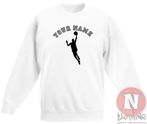 Personalised Basketball player sweatshirt Children kids - Just add name - Picture 13 of 13
