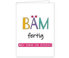 Glückwunschkarte bestandene Prüfung   BÄM ...