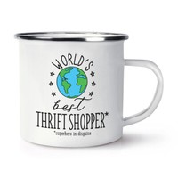 World's Best Grasnelke Shopper Emaille Becher Tasse Lustiger Witz Favorit Mutter