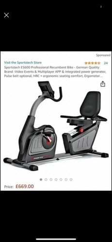 Sportstech ES600 professional recumbent 