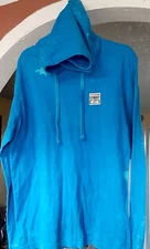 Men's Large Vision Street Wear Blue Long Sleeve Hoodie Shirt Original Skater New