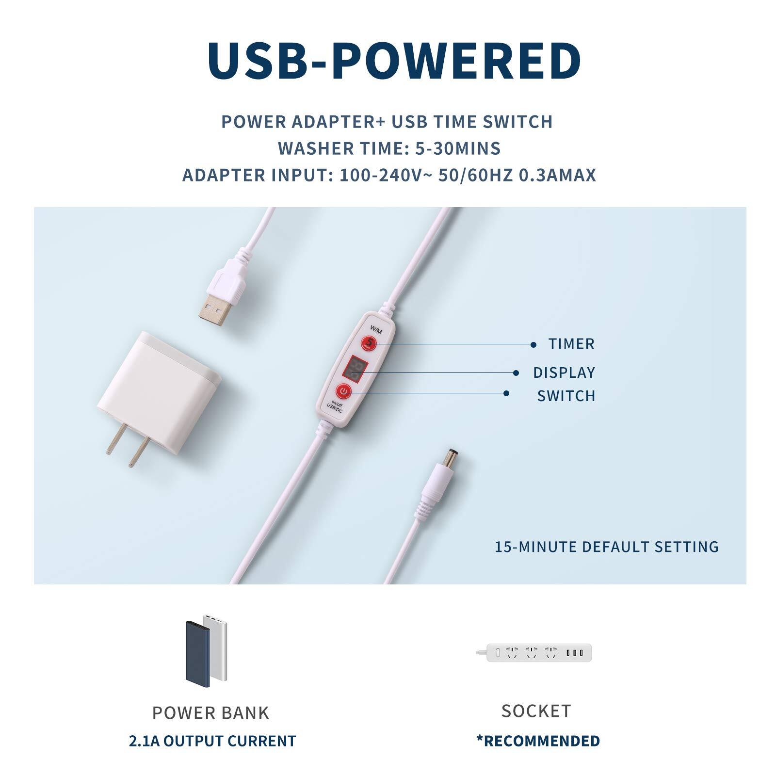 Auertech Portable Ultrasonic Mini Washing Machine Compact Washer