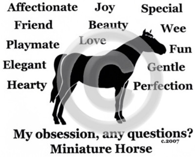 Miniature Horse My Obsession, Any Questions? T-shirt Choices