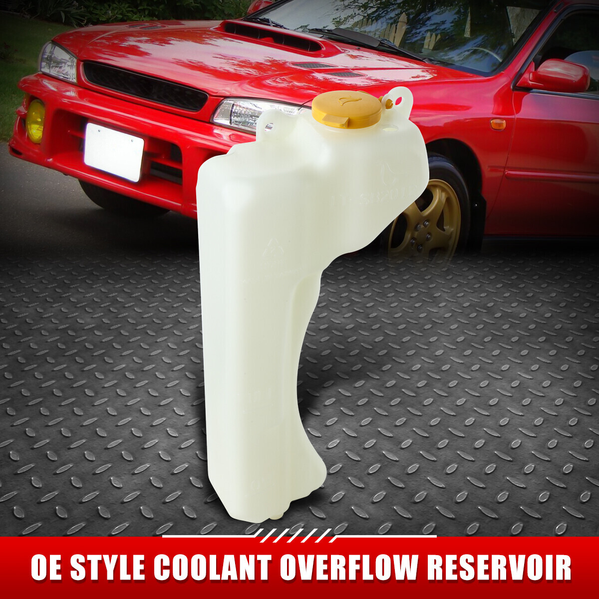 FOR 93-98 SUBARU IMPREZA OE STYLE COOLANT OVERFLOW RESERVOIR TANK BOTTLE+CAP