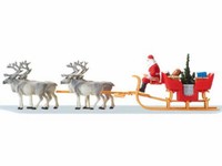 Preiser 30399 Weihnachtsschlitten Mit 4 Rentieren Weihnachten Rentiere H0 Neu