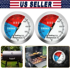 2× 2" Temperature Gauge Thermometer for Barbecue BBQ Grill Smoker Pit Thermostat