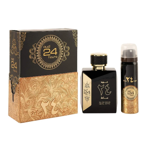 Oud 24 Hours by Ard Al Zaafaran 3.4 oz EDP + 1.7 Deo Pefumed Spray