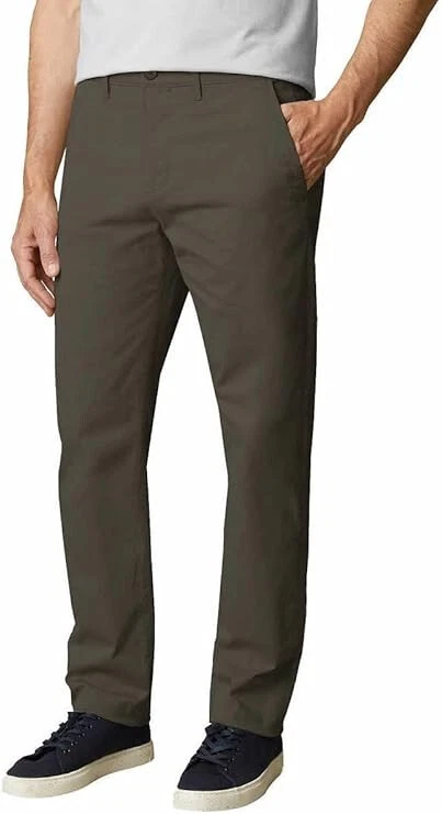 English Laundry Men’s 4 Way Stretch Fabric Straight Fit Pant, Green, 40x29