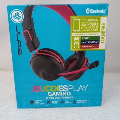 Jbuddies Gaming Headset, Bluetooth Pink