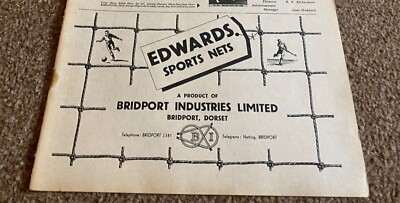 WSBK5 ADVERT 5X8 EDWARDS SPORTS NETS - BRIDPORT INDUSTRIES LTD DORSET