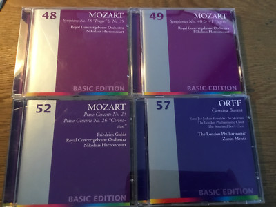 Mozart Orff Basic 48 49 52 57 [4 CD Alben]  Carmina Burana Jupiter Prager MEHTA